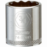 DEWALT DEWALT DWMT74526OSP Drive Hand Socket, 3/4 in Socket, 3/8 in Drive, 12-Point, Steel, Polished Chrome Vanadium TOOLS DEWALT