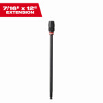 MILWAUKEE Milwaukee 48-28-1040 Drill Bit Extension, 7/16 in Shank, Hex Shank, 12 in L, Steel TOOLS MILWAUKEE