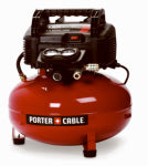 PORTER-CABLE Porter-Cable C2002 Portable Electric Air Compressor, Tool Only, 6 gal Tank, 0.8 hp, 120 V, 150 psi Pressure, 1-Stage TOOLS PORTER-CABLE