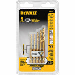 DEWALT DEWALT IMPACT READY Series DD5155 Drill Bit Set, 5-Piece, Steel, Titanium TOOLS DEWALT