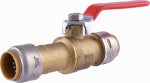 SHARKBITE SharkBite UR24736 Ball Valve, 3/4 in Connection, Slip-Joint, 250 psi Pressure, Brass Body PLUMBING, HEATING & VENTILATION SHARKBITE