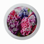 TAYLOR PRECISION PRODUCTS Floral Thermometer, 8.5 In. Round HOUSEWARES TAYLOR PRECISION PRODUCTS