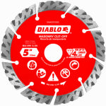 DIABLO Diablo DMADST0500 Series Saw Blade, Turbo Cut-Off Disc Blade, 5 in Dia, Segmented Rim, 1/PK TOOLS DIABLO