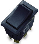 GB Gardner Bender GSW Series GSW-49 Rocker Switch, 10/20 A, 125/250 V, SPST, 0.83 x 1.45 in Panel Cutout, Black ELECTRICAL GB