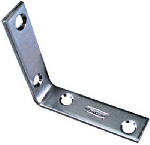 ASSA ABLOY AMERICAS RESIDENTIALI NC 4-Pk., 2-1/2 x 5/8 In. Zinc Corner Iron