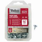 TEKS Teks 21500 Lath Screw, #8 Thread, Truss Head, Phillips Drive, Sharp Point, Steel, Zinc, 260 PK HARDWARE & FARM SUPPLIES TEKS