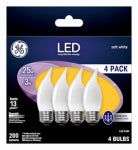 GE GE Industrial Solutions 37396 LED Bulb, Decorative, CAM Lamp, E26 Lamp Base, Dimmable, Frosted, Soft White Light ELECTRICAL GE
