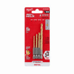 MILWAUKEE Milwaukee 48-89-4644 Drill Bit Set, 4-Piece, Titanium TOOLS MILWAUKEE