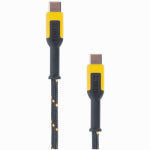 DEWALT DEWALT 131 1354 DW2 Charger Cable, USB-C, USB-C, Kevlar Fiber Sheath, Black/Yellow Sheath, 6 ft L ELECTRICAL DEWALT