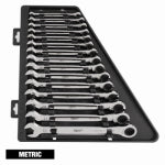 MILWAUKEE ELECTRIC TOOL CORP 15-Pc. Ratcheting Metric Combination Wrench Set