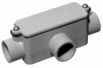 CARLON Carlon E983E-CTN Conduit Body, IMC, Rigid, 3/4 in Hub, 6-7/8 in OAL, PVC, Gray ELECTRICAL CARLON