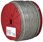 CAMPBELL CHAIN Campbell 7000697 Aircraft Cable, 3/16 in Dia, 250 ft L, 840 lb Working Load, Steel, Vinyl-Coated HARDWARE & FARM SUPPLIES CAMPBELL CHAIN