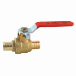 SHARKBITE SharkBite 22462LFA Ball Valve, 3/4 in Connection, Barb x Barb, 200 psi Pressure, DZR Brass Body PLUMBING, HEATING & VENTILATION SHARKBITE