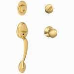 SCHLAGE LOCK CO Plymouth Exterior Door Handleset, Flair Design, Bright Brass HARDWARE & FARM SUPPLIES SCHLAGE LOCK CO