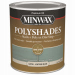 MINWAX Minwax PolyShades 613944444 Interior Wood Stain, Satin, Vintage Blue, Liquid, 1 qt PAINT MINWAX