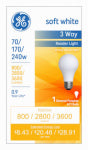 GE GE Industrial Solutions 15846 Incandescent Bulb, 70/240 W, A21 Lamp, Medium E26 Lamp Base, 3600 Lumens ELECTRICAL GE