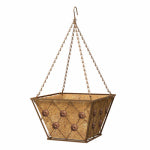 PANACEA PRODUCTS CORP-IMPORT Hanging Basket With Coco Liner, Regency Style, Brushed Bronze, 14-In. Square