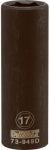 DEWALT DEWALT DWMT73949OSP Impact Socket, 17 mm Socket, 1/2 in Drive, 6-Point, CR-440 Steel, Black Oxide TOOLS DEWALT