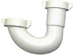 PLUMB SHOP DIV BRASSCRAFT Lavatory/Kitchen Drain Bend, White Plastic, 1-1/4-In. or 1-1/2-In.