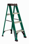 LOUISVILLE LADDER 4-Ft. Ladder, Fiberglass, Type II, 225-Lb. Medium Duty Rating