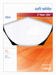 GE GE 36191 Globe Light Bulb, 40 W, G40 Lamp, E26 Medium Lamp Base, 395 Lumens, 2500 K Color Temp, Soft White Light ELECTRICAL GE