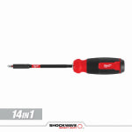 MILWAUKEE ELECTRICAL TO Milwaukee 48-22-2915 14-in-1 Magnetic Screwdriver with SHOCKWAVE Impact-Duty Bits, 3/16, 1/4 in Drive TOOLS MILWAUKEE ELECTRICAL TO