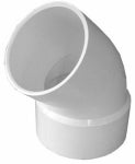 IPEX USA LLC Schedule 40 PVC 45-Degree Street Elbow, 3 In., Hub x Spigot