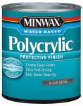MINWAX Minwax Polycrylic 233334444 Polyurethane, Liquid, Crystal Clear, 0.5 pt Can PAINT MINWAX