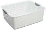 STERILITE Large Ultra Basket. White with Gray Inserts in Handles