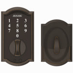 SCHLAGE LOCK CO Touch Keyless Deadbolt, Camelot Trim, Aged Bronze HARDWARE & FARM SUPPLIES SCHLAGE LOCK CO