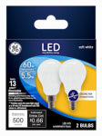 GE GE Industrial Solutions 24949 LED Bulb, General Purpose, A15 Lamp, 60 W Equivalent, E12 Lamp Base, Dimmable, Frosted ELECTRICAL GE