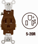 LEVITON MFG CO BRN SINGLE OUTLET ELECTRICAL LEVITON MFG CO