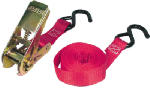 KEEPER Keeper 05511 Tie-Down, 1 in W, 10 ft L, Polyester, Red, 300 lb, S-Hook End Fitting AUTOMOTIVE KEEPER