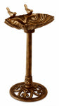 ALPINE CORPORATION Bird Bath, Bronze-Look Plastic, 13 x 30-In.