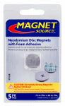 MASTER MAGNETICS Super Neodymium Disc Magnets with Adhesive, 5-Pk.