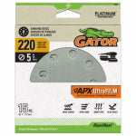GATOR Gator Shopsmith 9026 Sanding Disc, 5 in Dia, 320 Grit, Very Fine, Aluminum Oxide Abrasive, Film Backing, Vented TOOLS GATOR