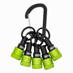RAILER TOOLS Railer Bit Holder Keychain with (5) Hi Vis Green Hex Shank Bit Holders TOOLS RAILER TOOLS
