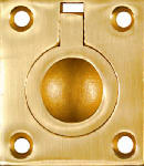 ASSA ABLOY AMERICAS RESIDENTIALI NC Cabinet Ring Pull, Bright Brass, 1-3/8 In.