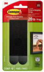 COMMAND Command 17217BLK-ES Picture Hanging Strip, Foam Backing, Black, 20 lb, 4/PK HARDWARE & FARM SUPPLIES COMMAND