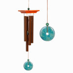 WOODSTOCK PERCUSSION Turquoise Wind Chimes, 4 Bronze Tubes