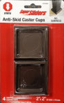 SHEPHERD HDWE. PROD., LLC. Super Sliders 2" Square Brown Furniture Caster Cup. 4 Pack.