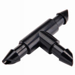 RAINDRIP Raindrip 307025B Tubing Tee, 1/4 x 1/4 x 1/2 in Connection, Barb x Barb x Hose, Black LAWN & GARDEN RAINDRIP