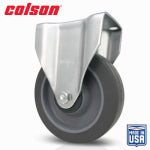 SHEPHERD HDWE. PROD., LLC. 5 in. Gray TPR and Steel Rigid Plate Caster HARDWARE & FARM SUPPLIES SHEPHERD HDWE. PROD., LLC.