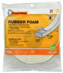 THERMWELL Rubber Foam Weatherseal Tape, 3/4W x 7/16 In. T x 10 Ft.
