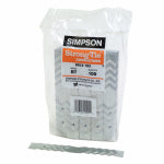 SIMPSON STRONG-TIE Simpson Strong-Tie BT BT-R100 Brick Tie, 6-11/16 in L, 7/8 in W, Steel, Galvanized, Fastening Method: Nail HARDWARE & FARM SUPPLIES SIMPSON STRONG-TIE