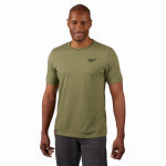 MILWAUKEE ELECTRIC TOOL CORP Freeflex Hybrid Work T-Shirt, Green, L