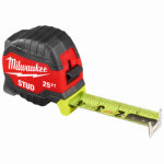 MILWAUKEE Milwaukee STUD Series 48-22-9725 Tape Measure, 25 ft L Blade, 1-5/16 in W Blade, Steel Blade, ABS Case, Black/Red Case TOOLS MILWAUKEE