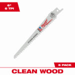 MILWAUKEE Milwaukee 48-00-5015 Reciprocating Saw Blade, 3/4 in W, 6 in L, 6 TPI, Bi-Metal Cutting Edge TOOLS MILWAUKEE