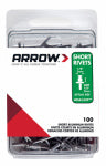 ARROW FASTENER CO LLC Rivets, Short, Aluminum, 1/8 x 1/8-In, 100-Ct.