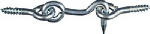 ASSA ABLOY AMERICAS RESIDENTIALI NC Hook & Eye, Zinc-Plated Steel, 1-1/2 In., 2-Pk.